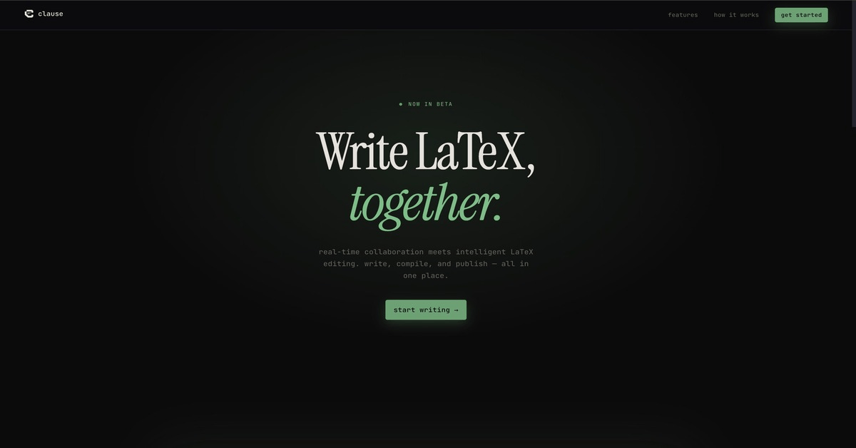 Clause — Collaborative LaTeX Editor